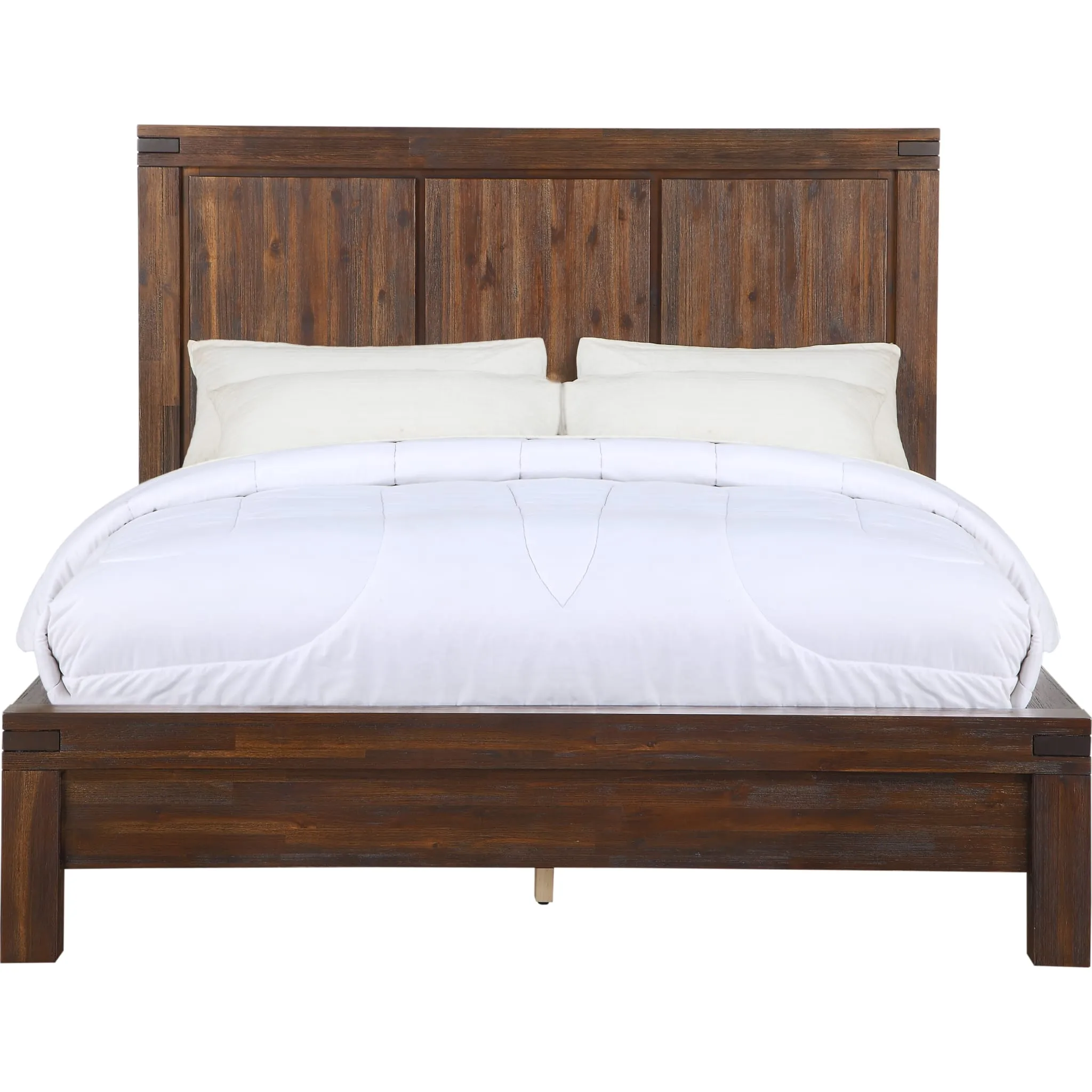 Meadow Solid Wood Platform Bed in Brick Brown Modus