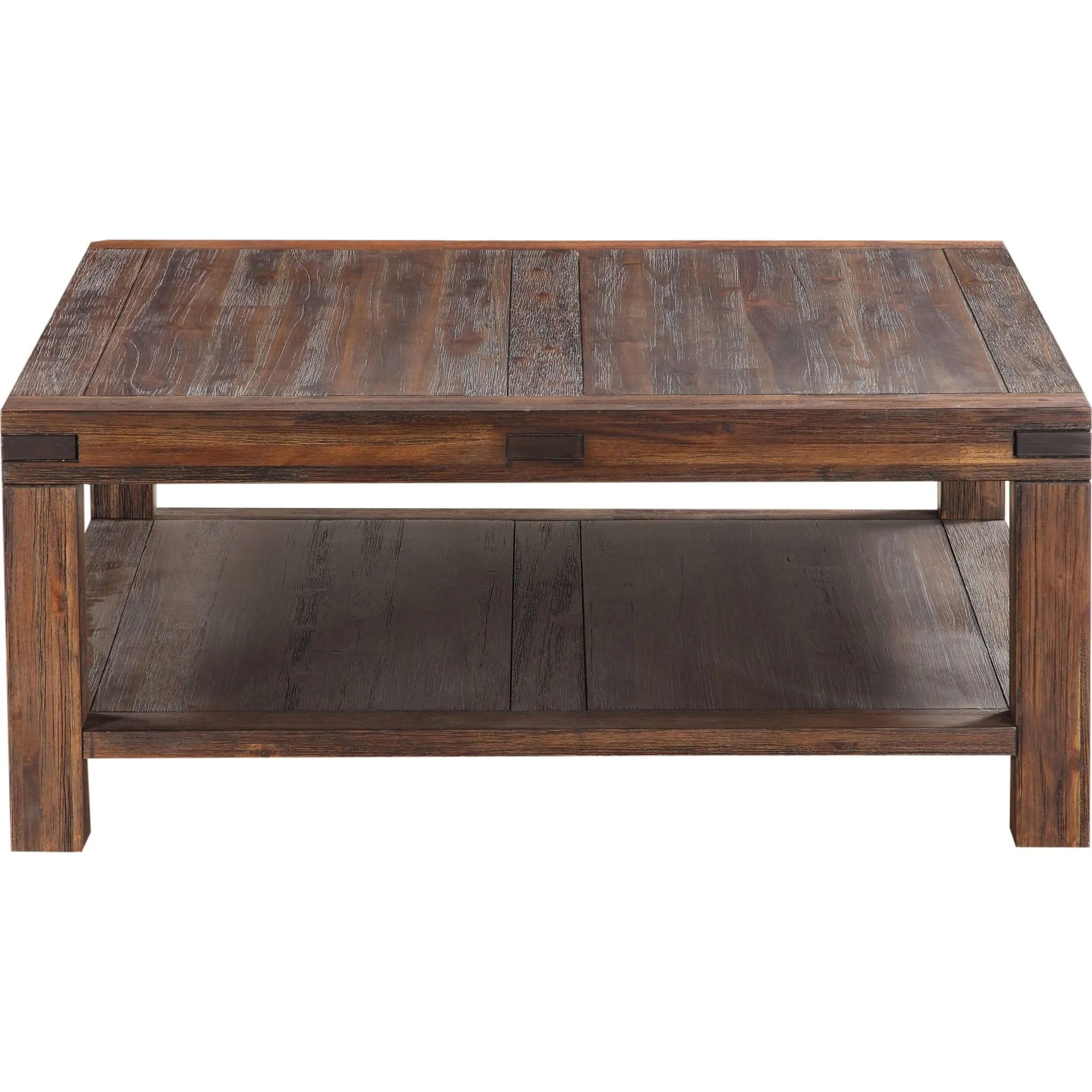 Meadow Solid Wood Square Coffee Table in Brick Brown Modus