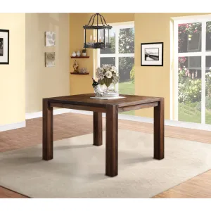 Meadow Solid Wood Square Counter Table in Brick Brown Modus