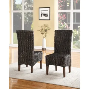Meadow Wicker Dining Chair in Brick Brown Modus
