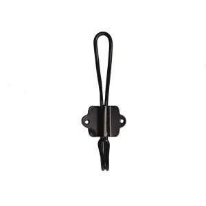 Metal Wall Hook | Black 12x4x4cm Zoco Home