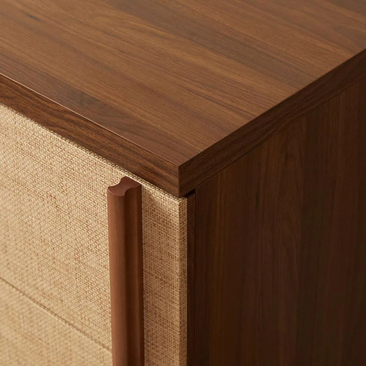 Minato Textured Six Drawer - Walnut Mocka