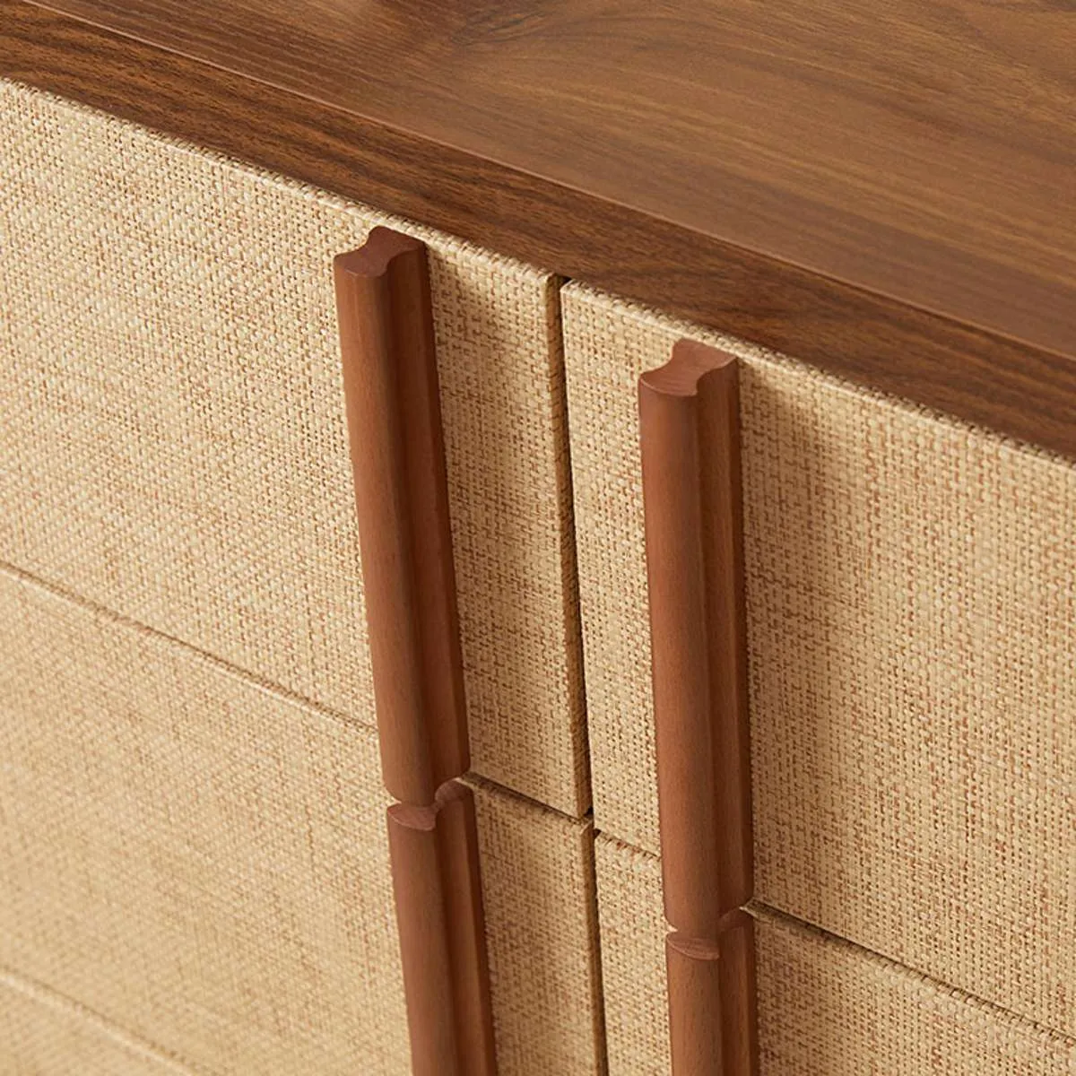 Minato Textured Six Drawer - Walnut Mocka