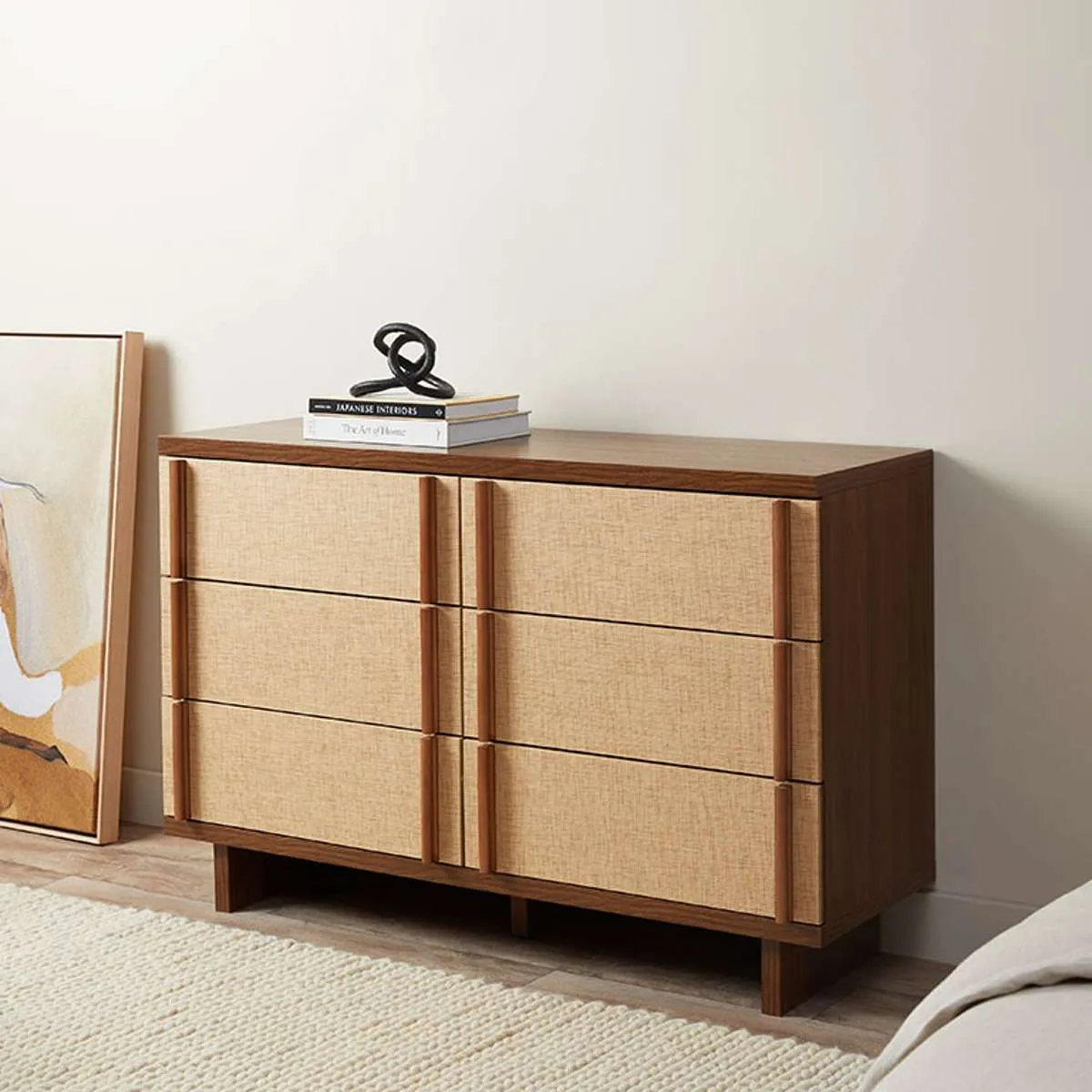 Minato Textured Six Drawer - Walnut Mocka