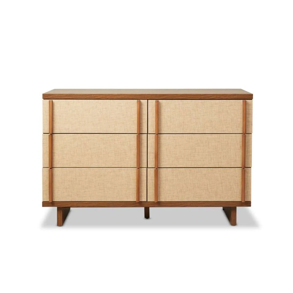 Minato Textured Six Drawer - Walnut Mocka