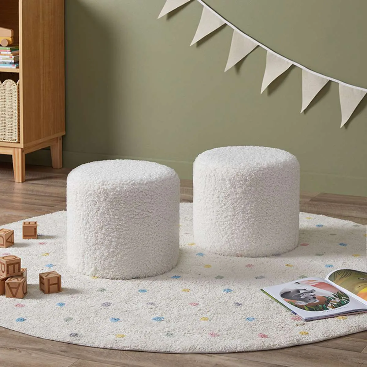 Mini Maeve Natural   Mini Moo Cream Two Seater Set Mocka