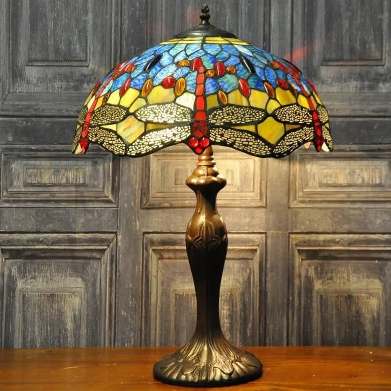 Minster Blue & Yellow Dragonfly Tiffany Lamp