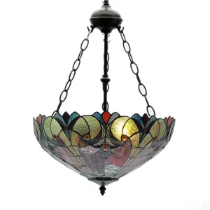 Minster Keaton Inverted Tiffany Ceiling Light