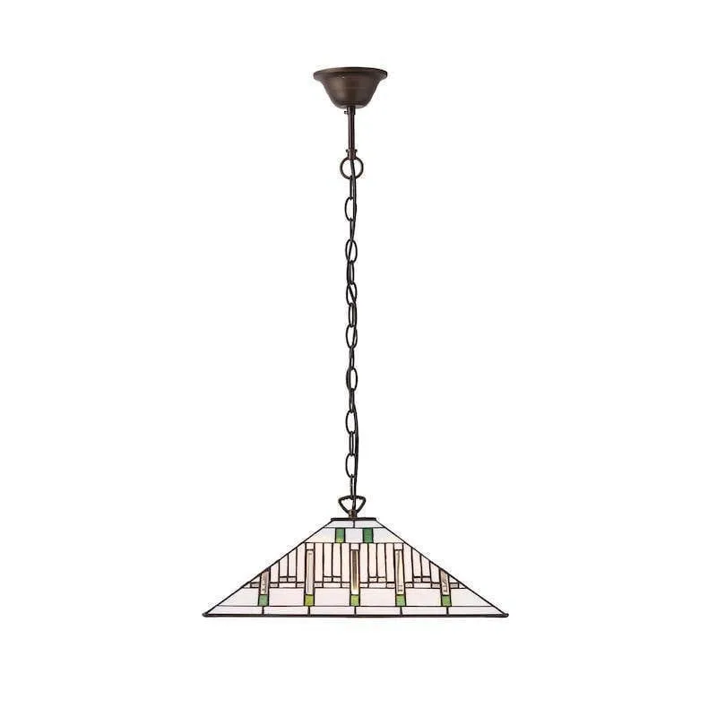 Mission Large Tiffany Ceiling Light, 1 bulb fitting