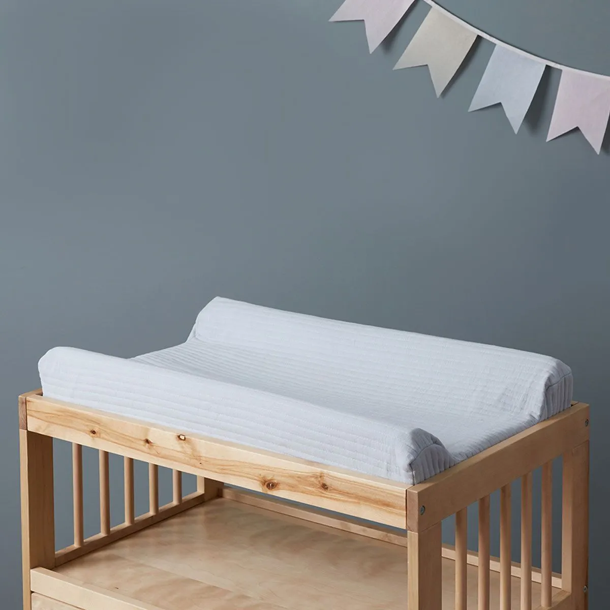 Mocka Cotton Change Mat Cover - Blue Mocka