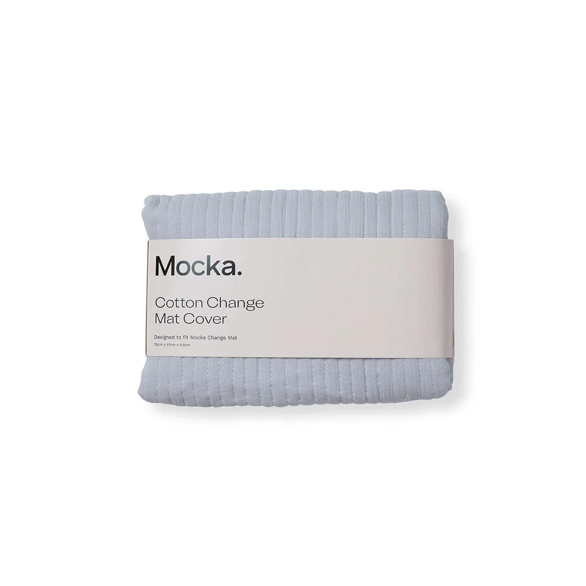 Mocka Cotton Change Mat Cover - Blue Mocka