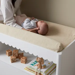 Mocka Cotton Change Mat Cover - Natural Mocka