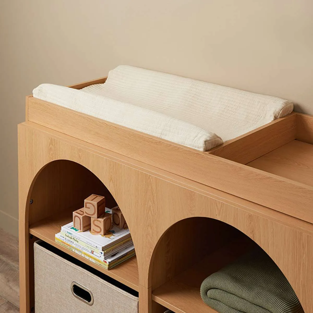 Mocka Cotton Change Mat Cover - Natural Mocka