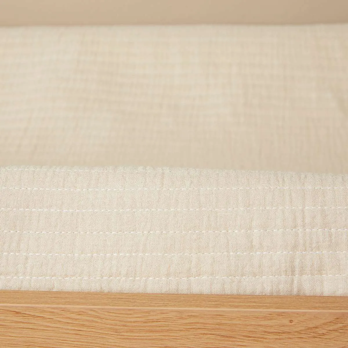 Mocka Cotton Change Mat Cover - Natural Mocka
