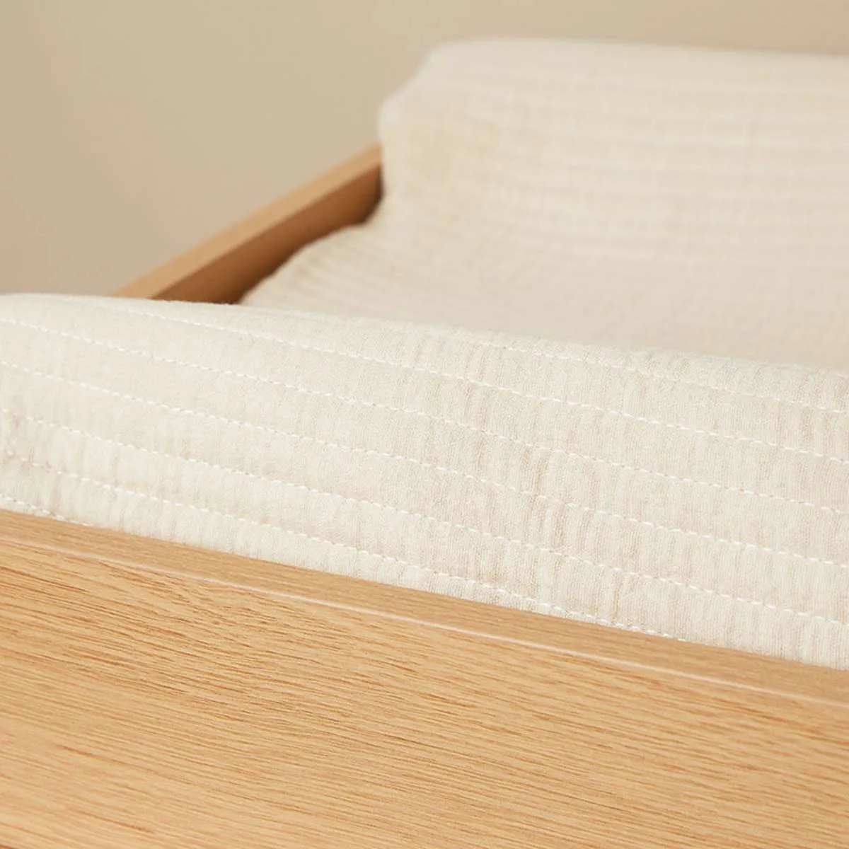 Mocka Cotton Change Mat Cover - Natural Mocka