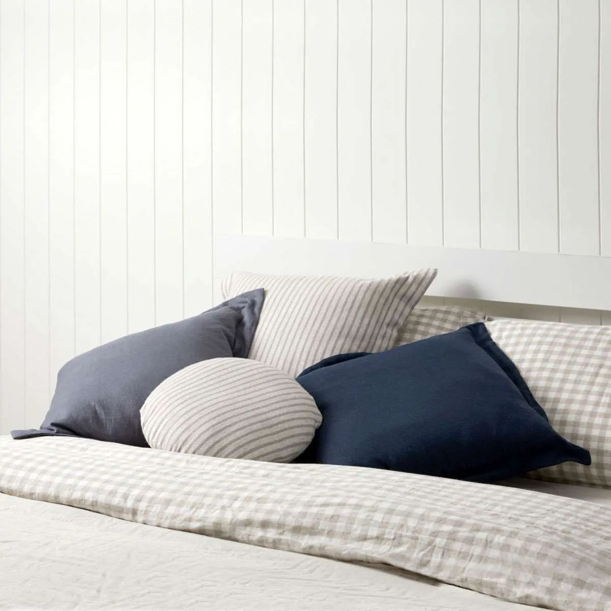 Mocka Linen Cushion - Petrol Blue Mocka