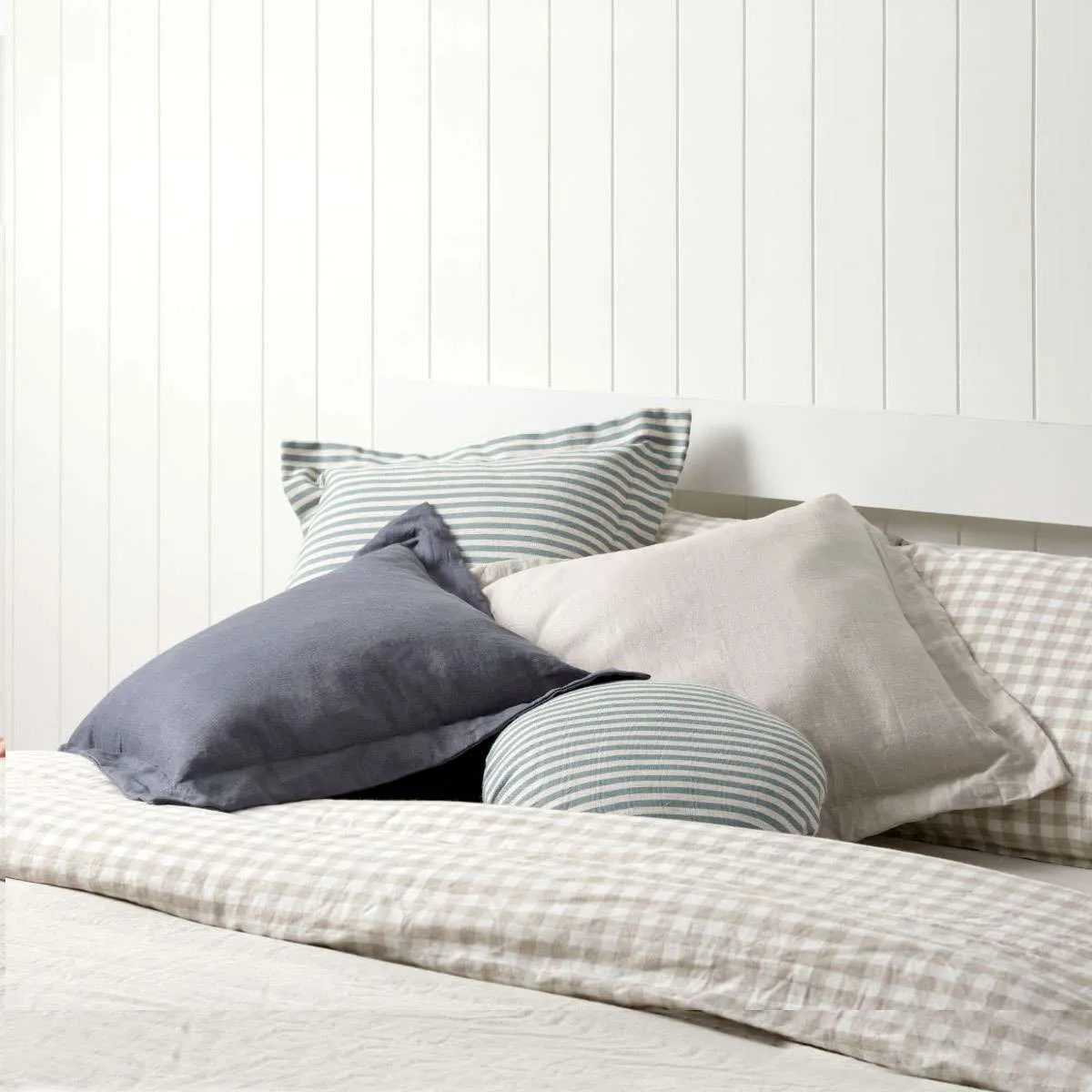 Mocka Linen Cushion - Petrol Blue Mocka