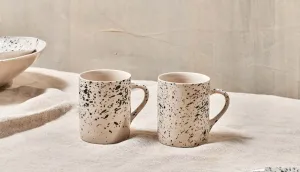 Monochrome Mugs - Set Of 2 Funky Chunky