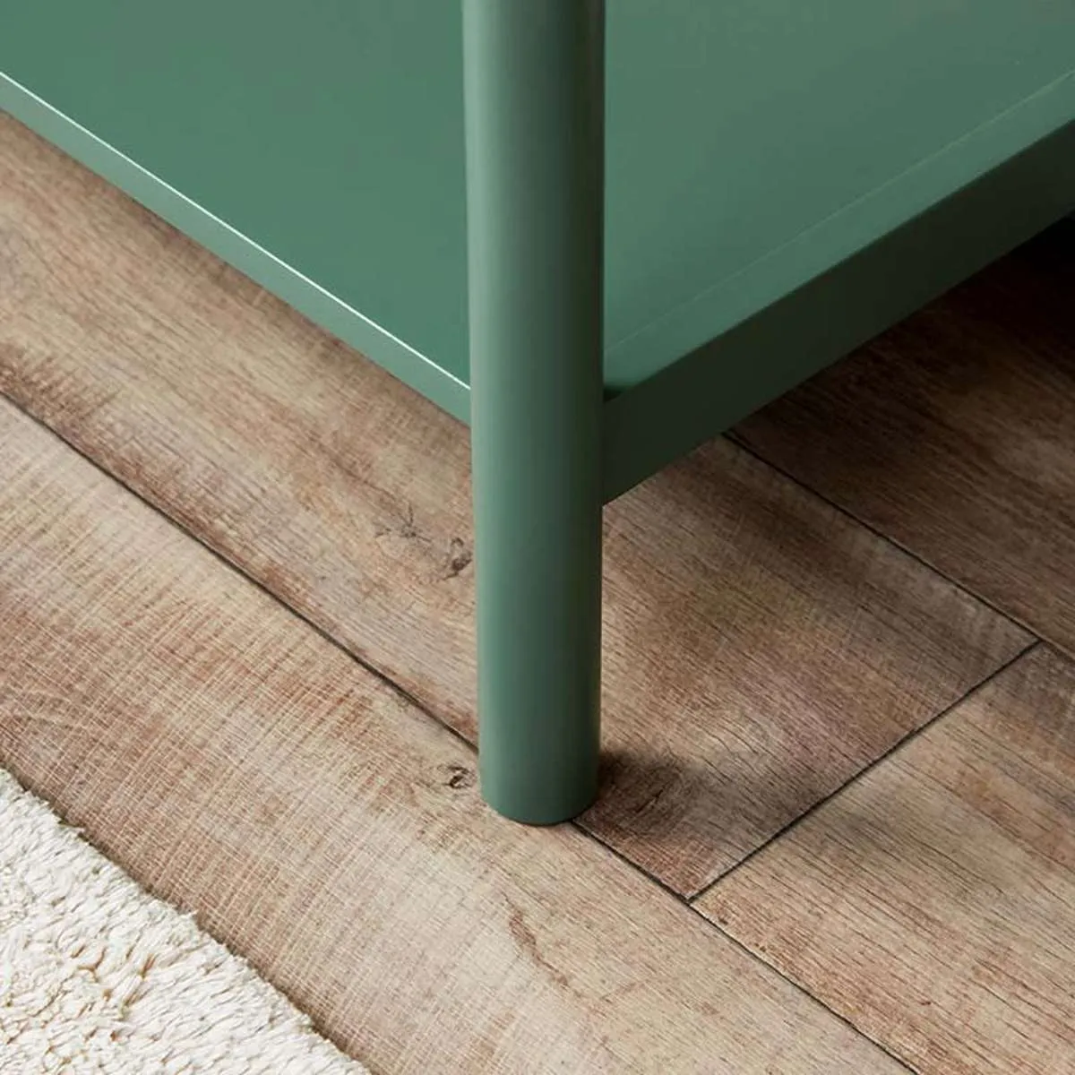 Myra Scalloped Console Table - Dark Green Mocka