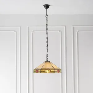Nevada Medium Tiffany Ceiling Light - 1 Bulb Fitting