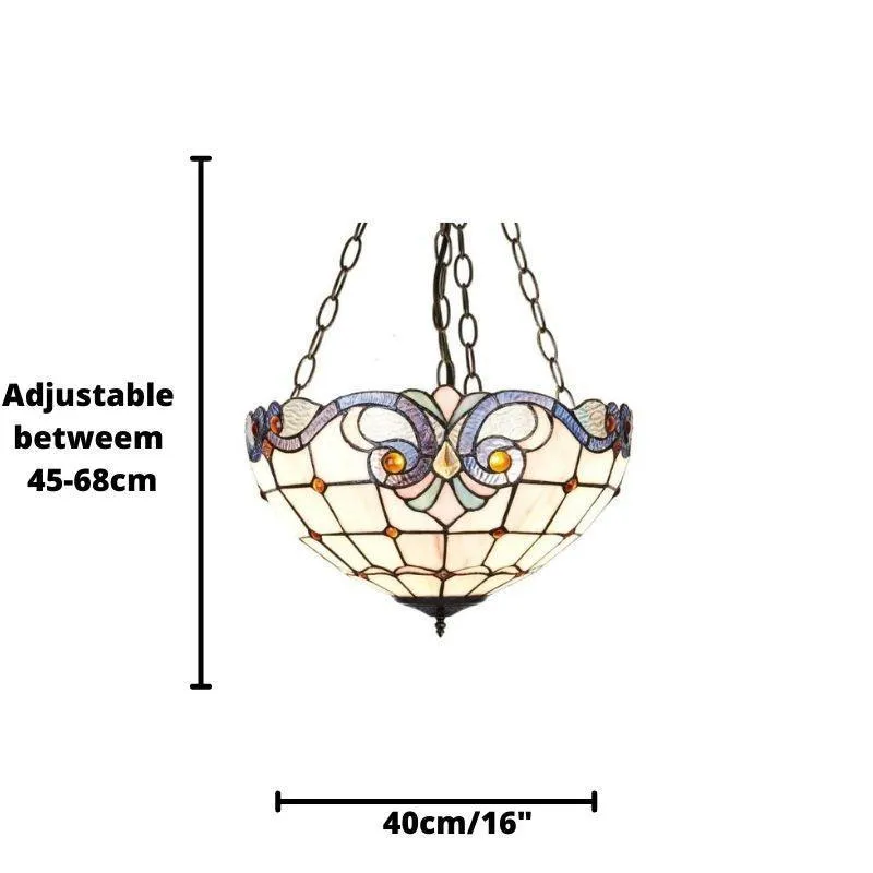 Newcastle Inverted Tiffany Ceiling Light