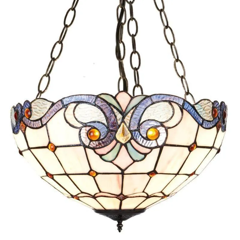 Newcastle Inverted Tiffany Ceiling Light