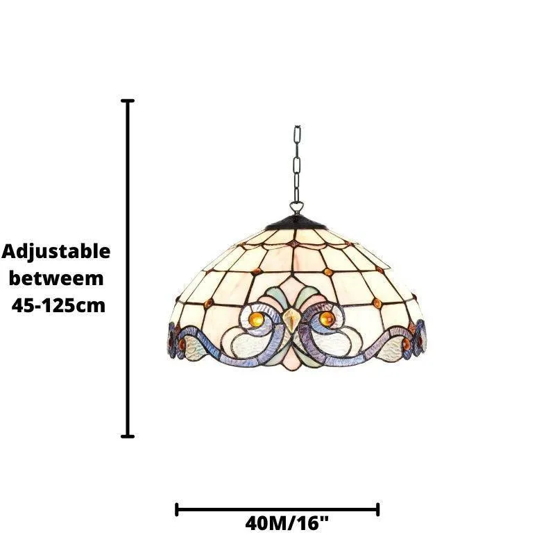 Newcastle Tiffany Ceiling Light, single bulb fitting