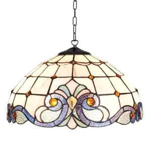 Newcastle Tiffany Ceiling Light, single bulb fitting