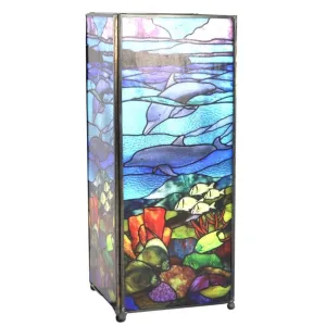 Ocean Square Screen Printed Lamp