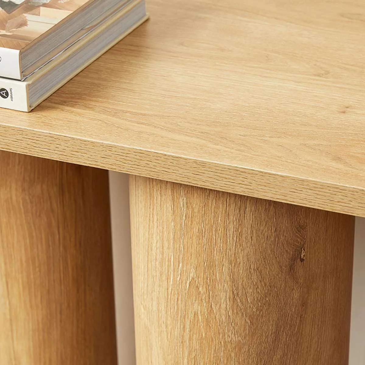 Otis Chunky Leg Console Table - Natural Mocka
