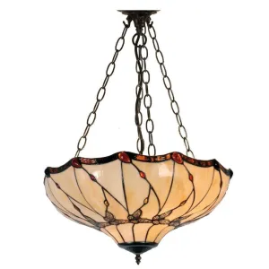 Papillon Inverted Tiffany Ceiling Light