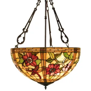 Pavot Medium Inverted Tiffany Ceiling Light (fancy chain)