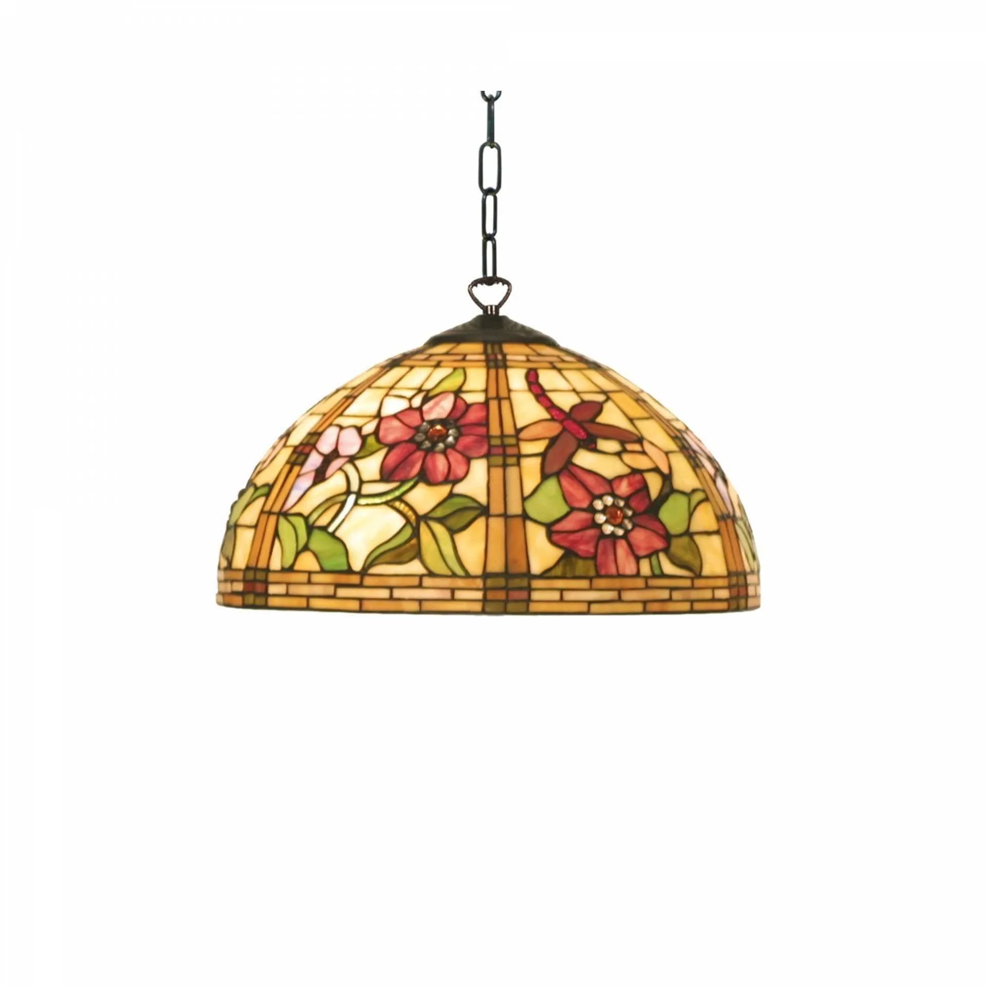 Pavot Medium Tiffany Ceiling Light - Single Bulb Fitting