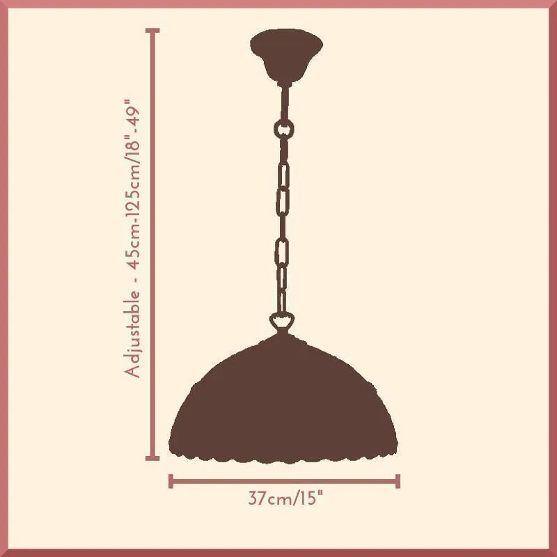 Pearl Tiffany Ceiling Light - Single Bulb Fitting