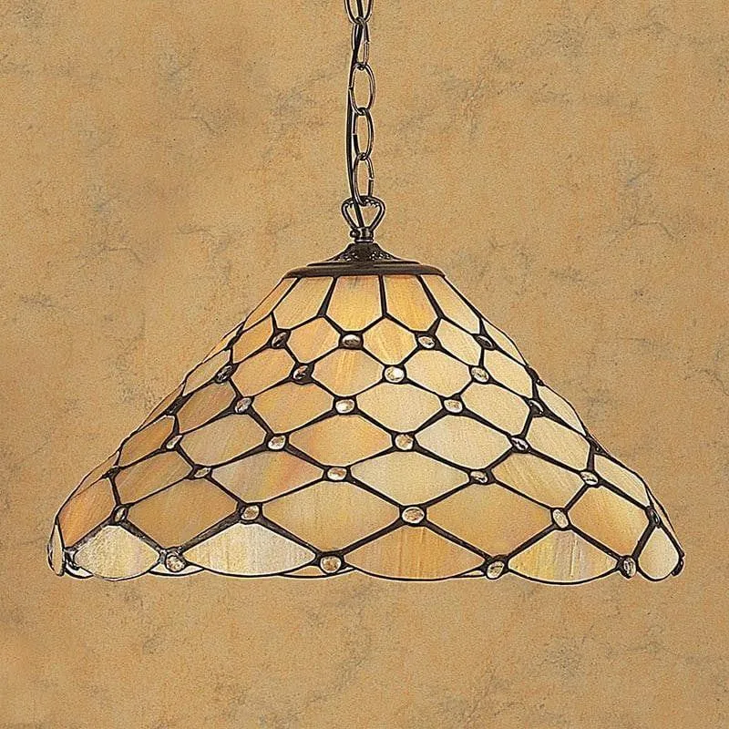 Pearl Tiffany Ceiling Light - Single Bulb Fitting