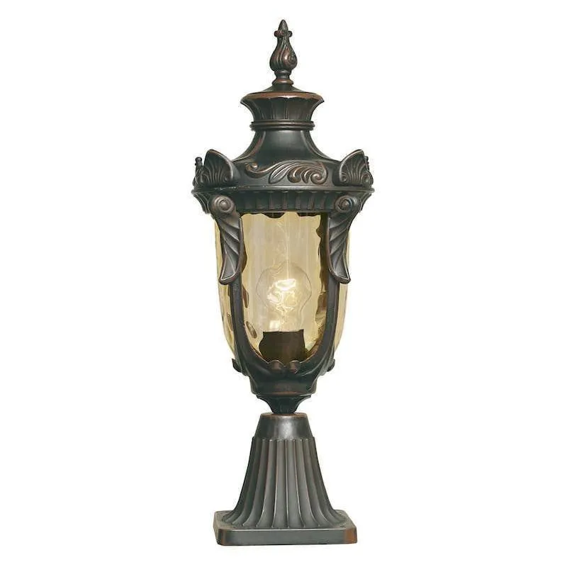 Philadelphia Old Bronze Medium Outdoor Pedestal Lantern