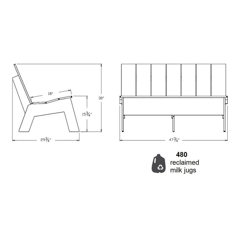 Picket Low Back Bench