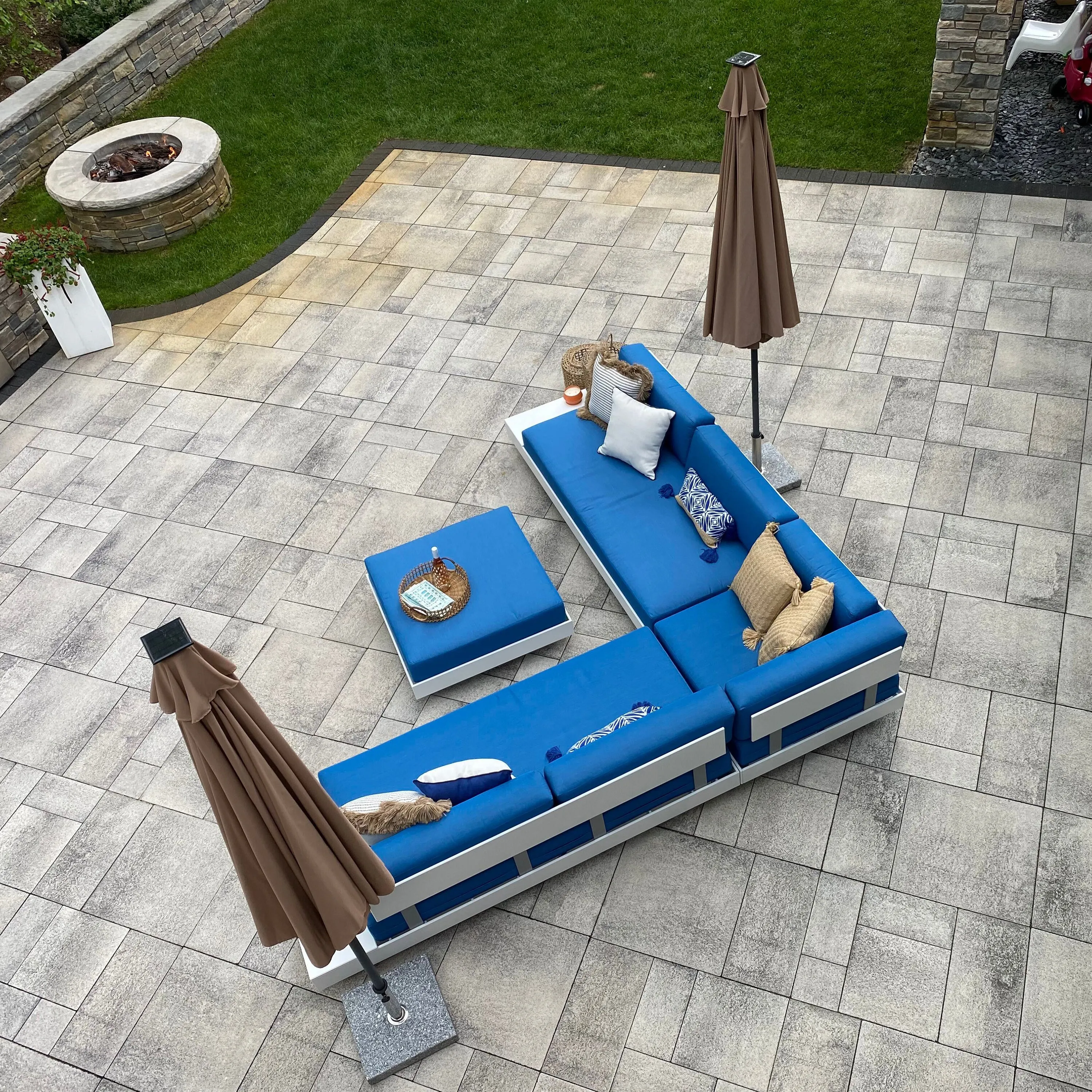 Platform One Sofa with Tables