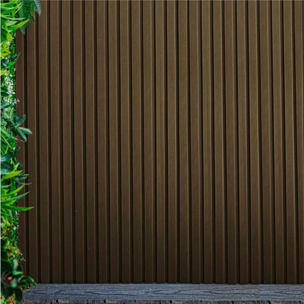 Prime WPC Exterior Wall Panel 2900mm x 219mm x 26mm x 4 Rails Walnut