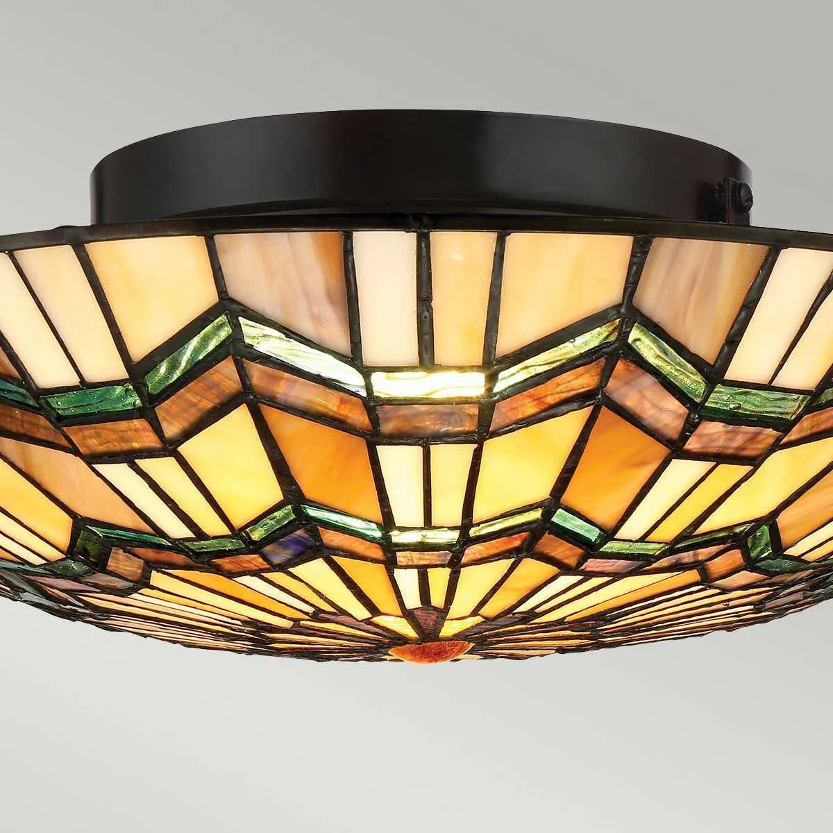 Quoizel Alcott Tiffany Flush Ceiling Light