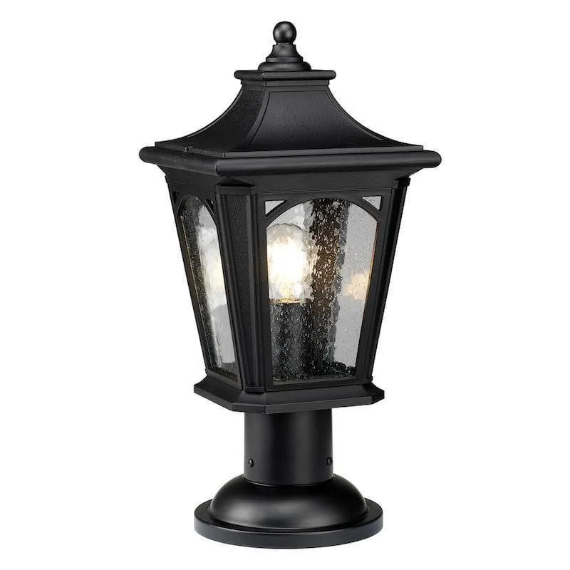 Quoizel Bedford Black Outdoor Pedestal Light