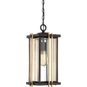 Quoizel Goldenrod Bronze & Gold Outdoor Pendant Light