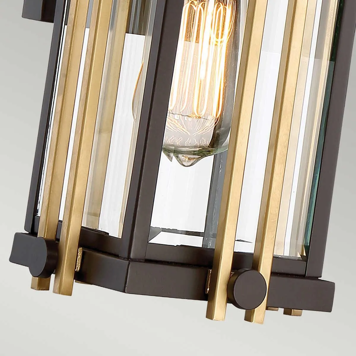 Quoizel Goldenrod Small Steel & Gold Outdoor Wall Light
