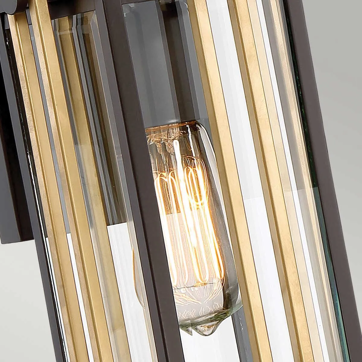 Quoizel Goldenrod Small Steel & Gold Outdoor Wall Light