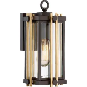 Quoizel Goldenrod Small Steel & Gold Outdoor Wall Light