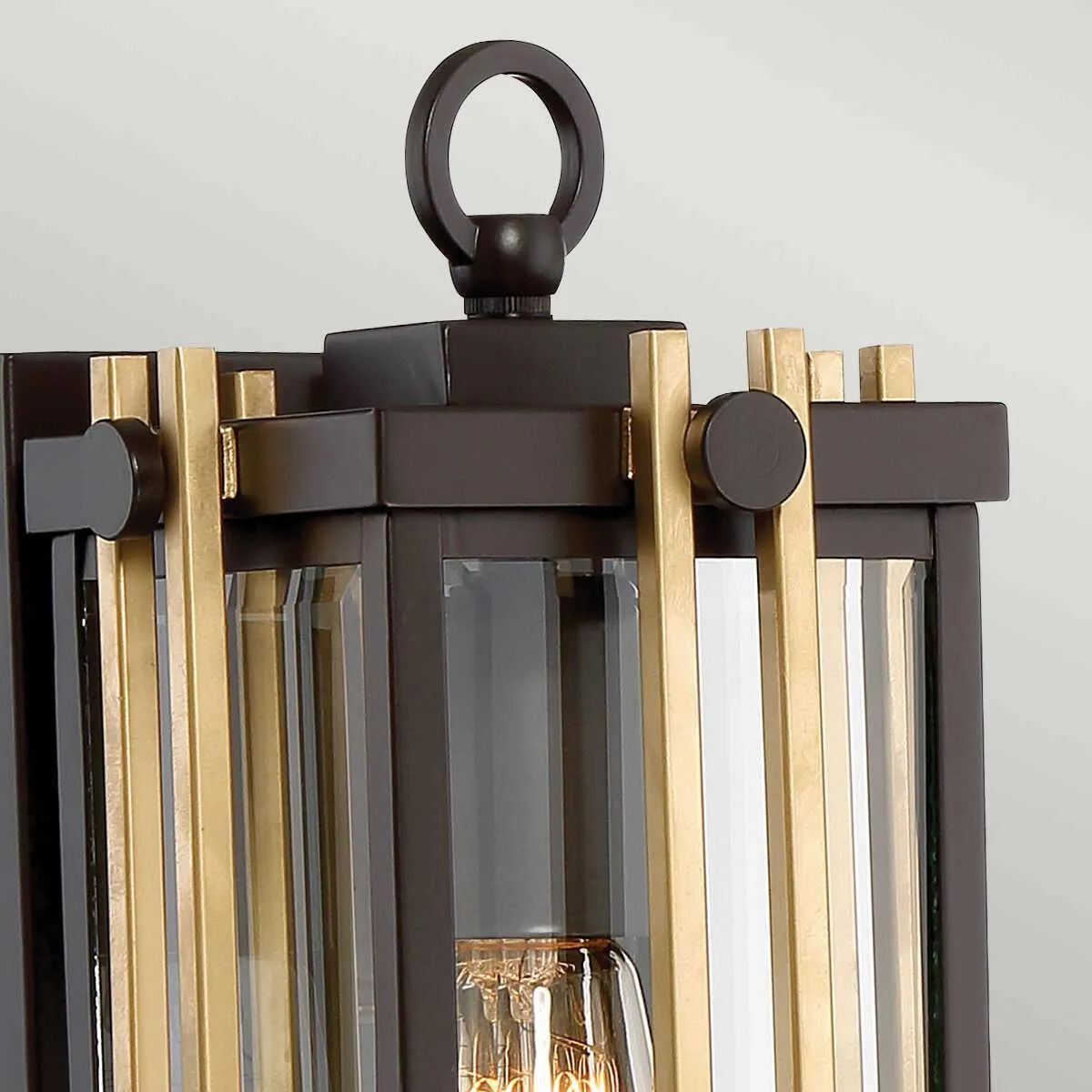 Quoizel Goldenrod Small Steel & Gold Outdoor Wall Light