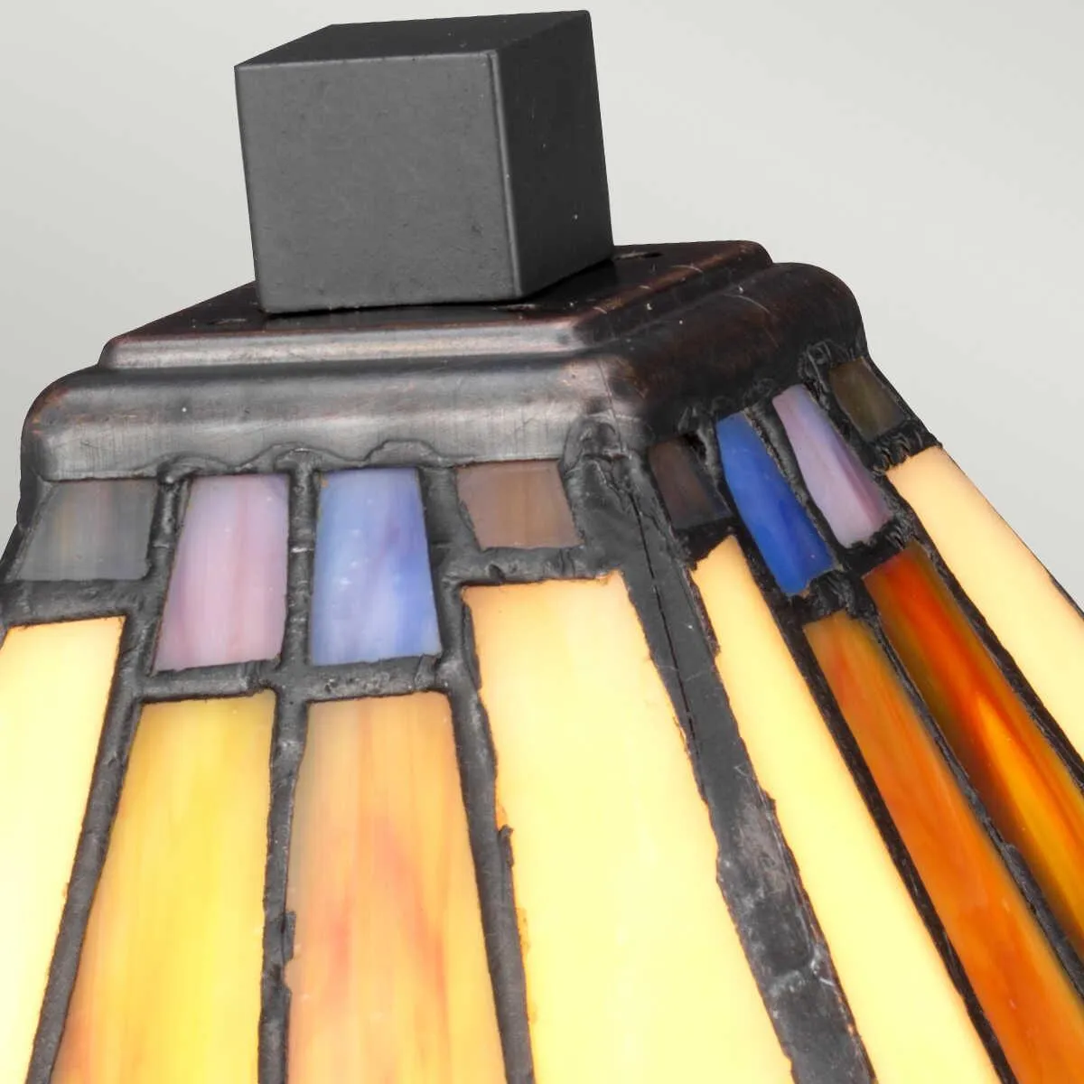 Quoizel Holmes Tiffany 1 Light Mini Bedside Table Lamp