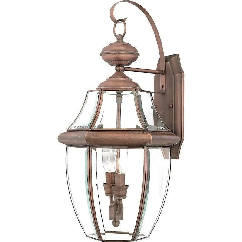 Quoizel Newbury Aged Copper Large Outdoor Wall Light
