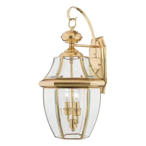 Quoizel Newbury Polished Brass Large Outdoor Wall Light