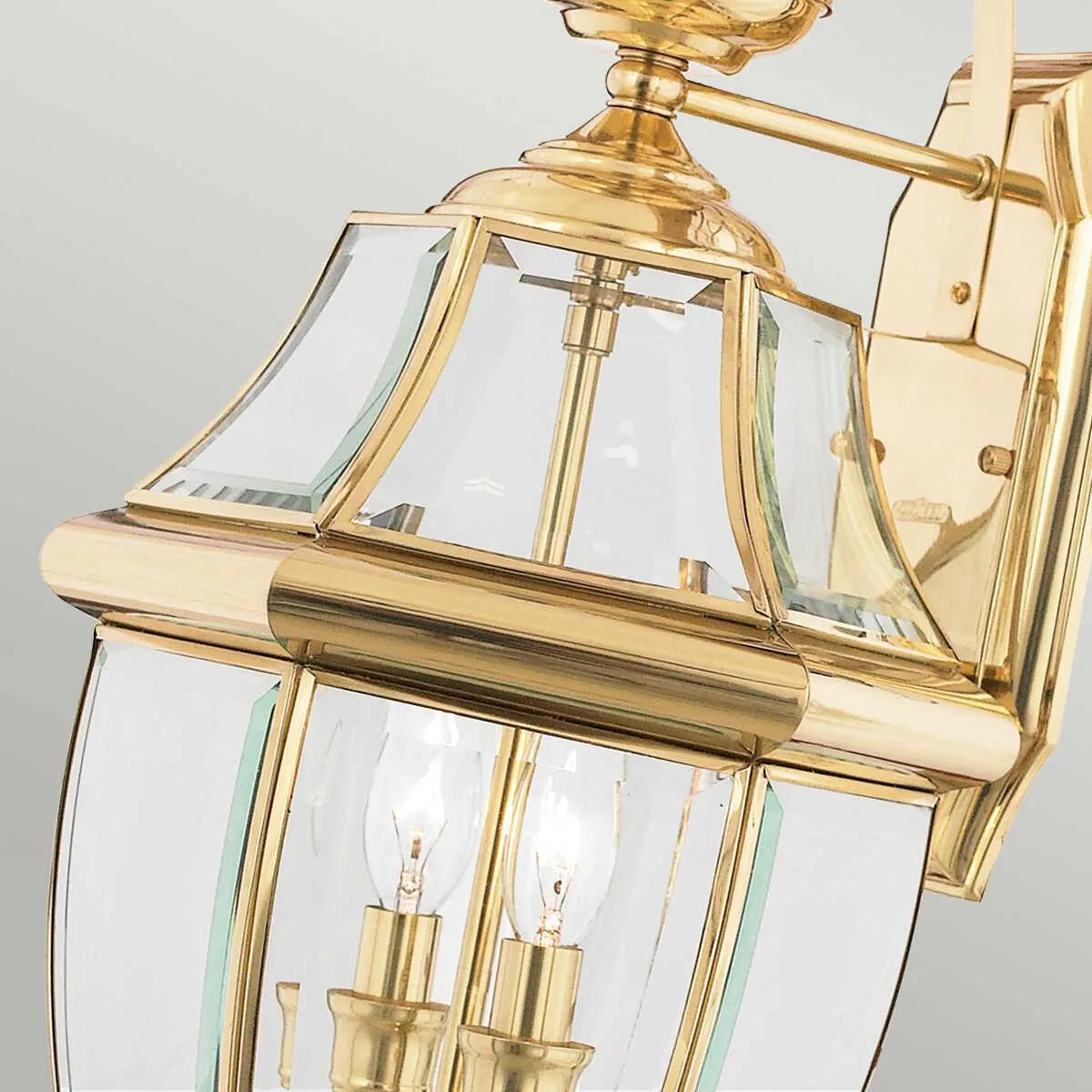 Quoizel Newbury Polished Brass Large Outdoor Wall Light